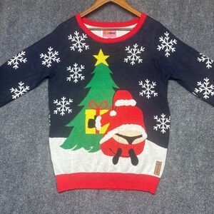 Tipsy Elves Winter Whale Tail Santa Thong Ugly Christmas Sweater Funny Size M